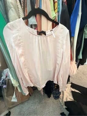 Free People Blush Long-Sleeve Peasant Top
